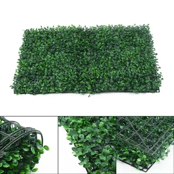 Миниатюрен Квадратен изкуствена трева със зелена трева, Пластмасово растение, стена на къщата, фалшив декор, имитация куклена къща, в двора, Украшение