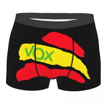 Произведено по поръчка на бельо Vox с Испански флаг, мъжки слипове-боксерки за политическа партия на Испания, Шорти, Колан, Меки долни гащи за мъже