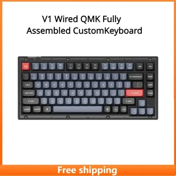 Жичен QMK V1, Напълно спокойна по поръчка Клавиатура Kpro с 60% Us Type-C, Механична клавиатура OSA с двойни клавишными Капачки PBT