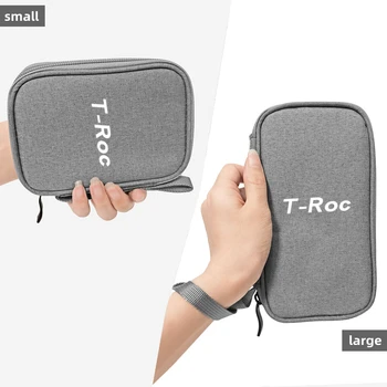 Преносима Умна и Автомобилна Пътна чанта за съхранение на ключовете от колата Кабел за шофьорска книжка Притурка Калъф за карти VW T ROC TROC 2021 2019 2020