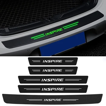 Светещи лигавицата на прага на вратата на колата, за Honda INSPIRE, лого, Защитен стикер на задната броня багажник, защита от надраскване, етикети