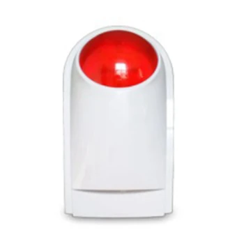 J008 110DB Вътрешна Външна Безжична Светеща Сирена Сензор за светлинни ефекти За Домашна Аларма EU Plug Лесна употреба