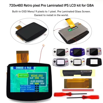 V5 IPS за GBA, лесно зададени комплекти, LCD дисплеи, подмяна на корпуса калъф за Nintendo Gameboy Advance, бял
