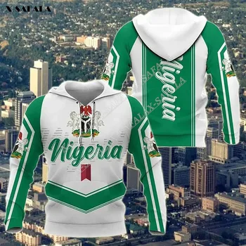 Герб Нигерия, флаг на страната, потребителско име, hoody джоб с 3D принтом, връхни дрехи в стил харадзюку, пуловер, hoody, ежедневни яке