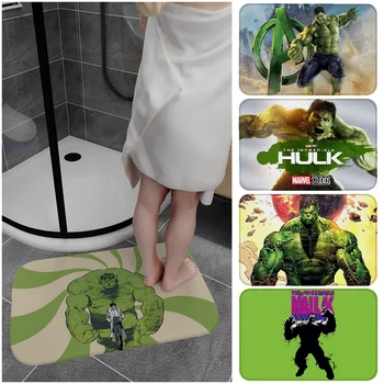 Декоративен противоскользящий впитывающий вода килим Hulk, Marvel за баня, кухня, спалня, постелки за йога, мека подложка за влизане в помещението