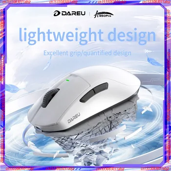 Мишка Dareu A950pro Лека Paw3395 Трехрежимная безжична жичен мишката, за да киберспортивных игри, бутон за Pbt, лека бързо зареждане