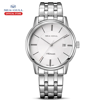 Мъжки часовник Seagull Със стоманена каишка, водоустойчив ръчен часовник със сапфир, модни часовници за двойки, унисекс, автоматични механични Часовници D816.405