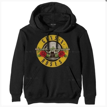Guns N Roses Черна предварително малка hoody с качулка, пуловер унисекс, стоки за мъже и жени
