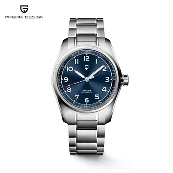 Pagani Design NH35 38MM Ежедневни мъжки автоматично механични часовници е от неръждаема стомана Водоустойчив 20 бара Сапфировые часовници за мъже Reloj Хо
