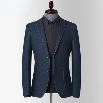 Мъжко палто, Нов блейзър, приталенная на горно облекло, елегантни и ежедневни висококачествено облекло за партита и сватби, пролетно яке