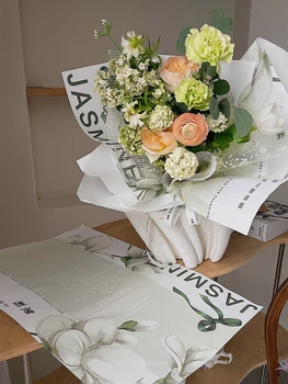 Хартия за опаковане на цветя, художествена естетика, хартия за създаване на атмосфера, Корейска хартия за цветарите, материали за цветята-магазин