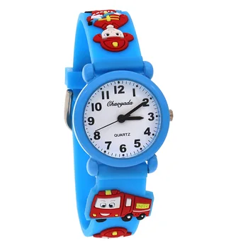 Сладки часовници за момчета и момичета, детски подаръци, детски часовници, малки Детски часовници, силиконови кварцов спортни часовници пожарникар, детски часовници за момчета