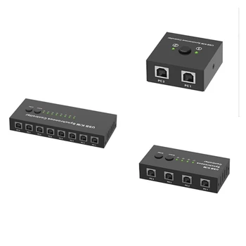 НОВОСТ-USB K /M Синхронен контролер KVM превключвател За няколко компютъра се Използва 1 комплект мишка И клавиатура