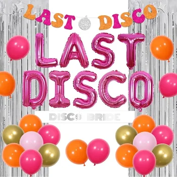 Най-новата дискотека, Декор за моминско парти, момиче на 60-те и 70-те години, Ретро-Дискотека, Банер в стил Бохо, Балони Балони, Ресни Завеса, фон, колан на булката в дискотека