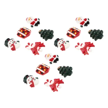 1 Комплект Коледни Талисмани от смола, украса от смола Дядо Коледа, Украса за албума от смола, за scrapbooking 