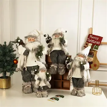 Коледна украса за дома, Нова година 2024, Височина 83 см/37 см, Кукла на Дядо Коледа Детски подаръци, декорации за прозорци Навидад