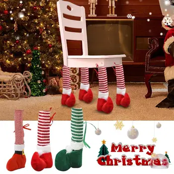 Коледни Чорапи, Коледни Чорапи, Чорапи, Декоративни Коледни Калъфи за крака на столове, Домашен декор За офиси, общежития, дневна, легла.
