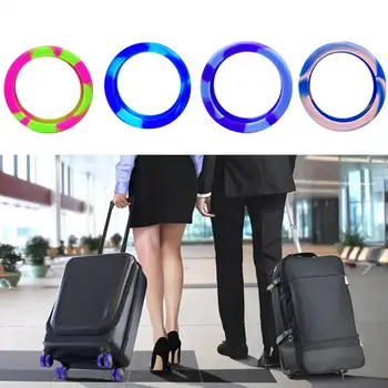 Защитен калъф за колелата на куфара Силиконов Протектор на колелата на куфара Цветна намаляване на шума, Амортизация на багаж