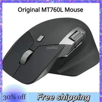 Оригинална мишка MT760 Безжична Bluetooth 5,0/3,0 2,4 G Трехрежимная ергономична мишка с извита облегалка, подходяща за лаптоп, офис