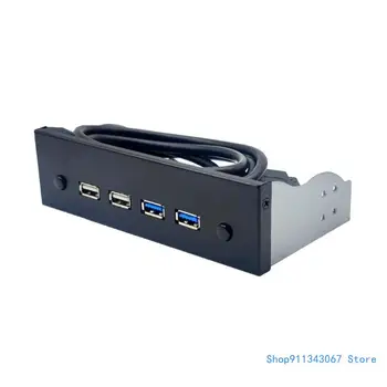 Преносим 19-пинов/9-пинов конектор за свързване към USB хъб USB 2.0 на предния панел, 4 порта, стойка за cd-та, директна доставка