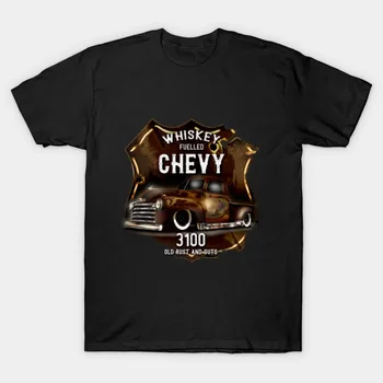 2021 Мъжки/ дамски годишната Черна градинска мода в стил хип-хоп Chevy 3100, тениски с крысиными пръчки, Памучни тениски, блузи с къс ръкав
