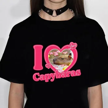 Тениска Kapibara Capybara дамски лятна тениска с комиксами дамски дрехи от японски аниме харадзюку