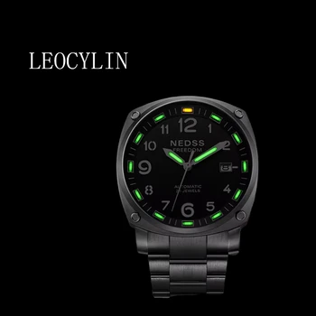 Автоматични механични часовници LEOCYLIN модерен водоустойчив японски механизъм с светящимся сапфир 41 мм Ръчен часовник Relogio Masculino