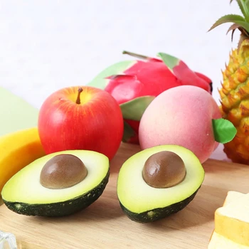 Имитация на половинки авокадо с плодове, Изкуствени авокадо, фалшиви плодове, Авокадо, подпори за фотосесия, моделът на дисплея на пазара на супермаркет