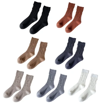 449B Женски Тънки памучни чорапи-Меки памучни чорапи Дамски чорапи над глезена Скъсани Разрушени чорапи