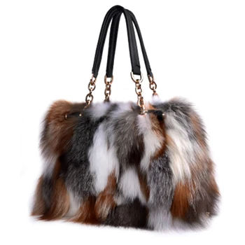 Модерна луксозна чанта от мека лисьего кожа, дамски кожа чанта-тоут голям капацитет, чанта-месинджър през рамо, pochette, S3270