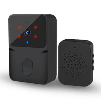 Безжичен звънец Wifi Home Sasha Безжичен звънец за постоянен ток, захранван с батерии, разговор с камера Алекса Google Doorbell, трайни
