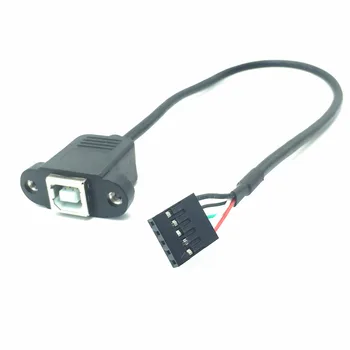 Конектор за свързване на 5-контактен конектор 30 см DB 2.54 мм до USB 2.0, Тип B, F /F с кабел за закрепване на винт панел