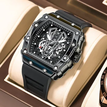 POEDAGAR Швейцарската марка Richard Мъжки часовник Водоустойчив Светещи Кухи Мъжки Популярни